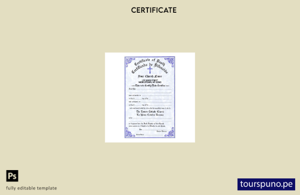listo para imprimir Certificado de defunción de la plantilla de la iglesia